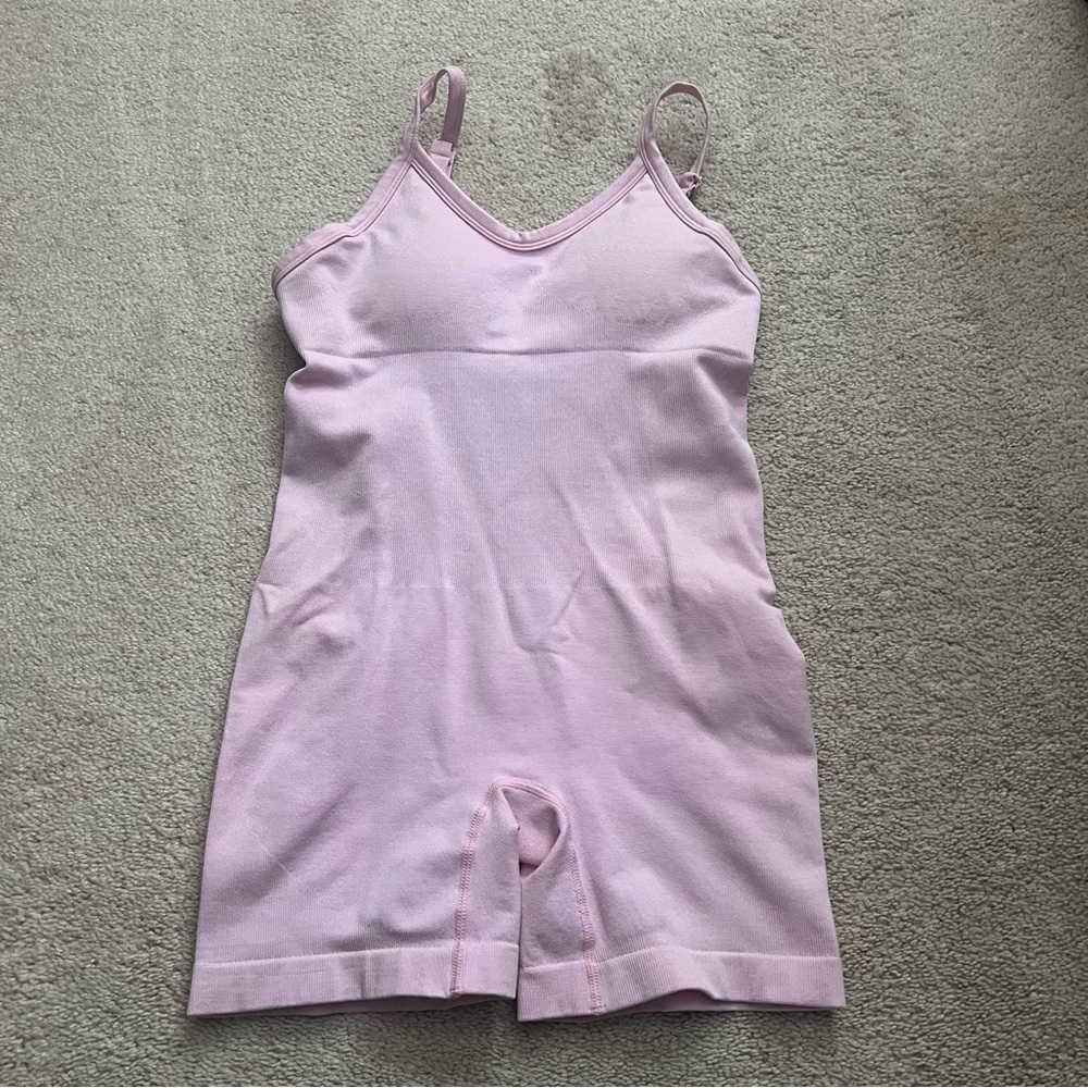 Divine Goddess Yoga Onesie Baby pink Medium shorts adjustable straps